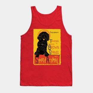 Funny American Water Spaniel Cute Dog Chat Noir Mashup Art Tank Top